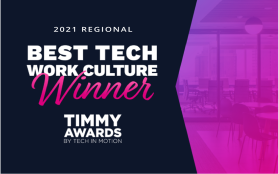Award winner, Timmy Awards, best tech work culture winner 2021