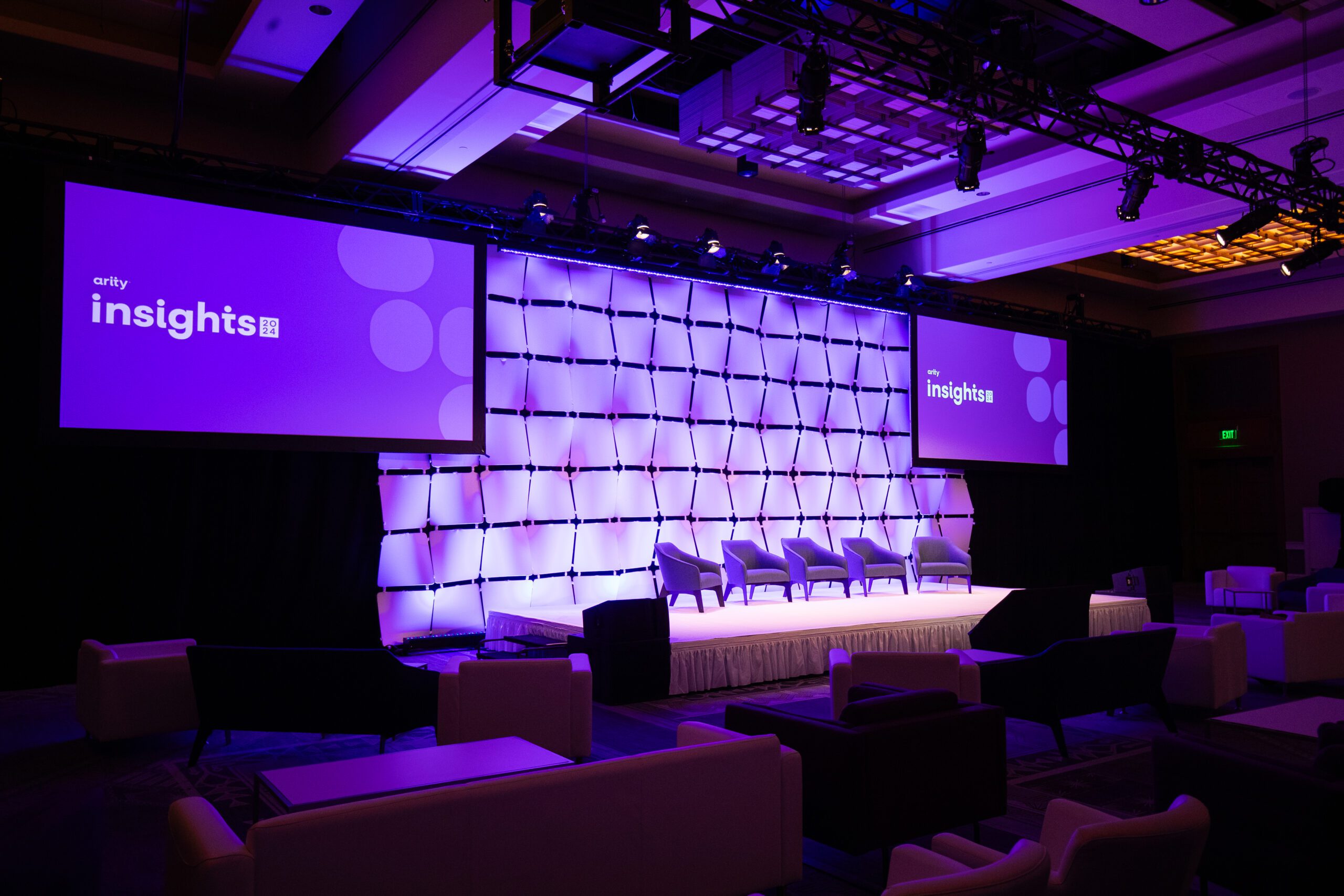 Photo of stage at Arity Insights event