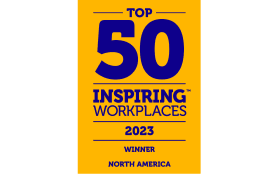 Award winner, top 50 inspiring workplaces 2023