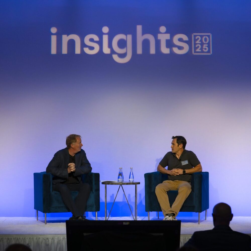 Photo of fireside chat at Arity Insights 2025