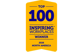 Award winner, Top 100 Inspiring Workplaces, North America, 2026